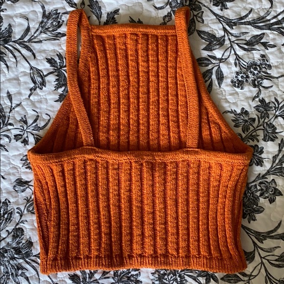 Orange knit Forever 21 cropped tank - size s - Picture 2 of 3